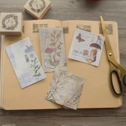 Adesivo de papel para desenhos flores e borboletas, conjunto de 27 peças faça você mesmo como artesanato criativo, fundo de papel, scrapbooking - Image 6