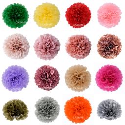 Tissue Paper Pompons Flower Guirlanda, Decoração do casamento, DIY Paper Flowers Ball, Baby Shower, Birthday Party, 5 Pcs - Image 1
