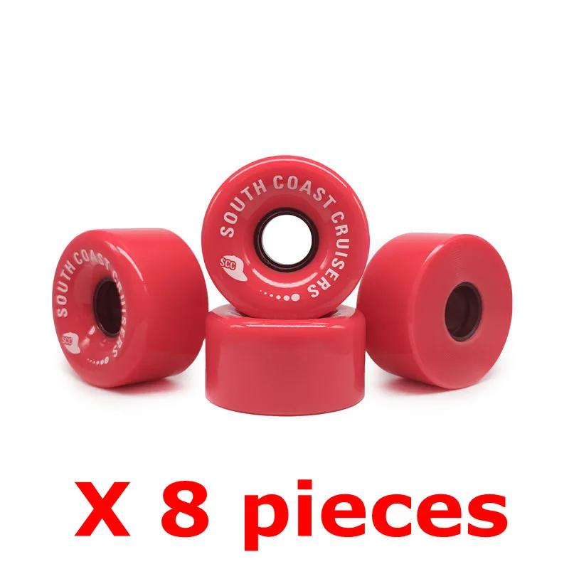 65*35mm 85a roda de patins de linha dupla para dois pneus de patinação de linha para a estrada de rua exterior interna 65mm 35mm abec9 608 rolamento 8 pces - Image 1