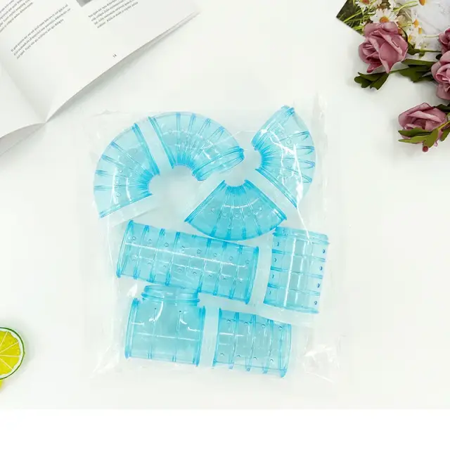 Gaiola DIY para Hamsters: Máquina de Emenda com Tubo Externo e Decoração de Flores para Rato, Urso de Ouro e Ouriço