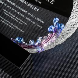 Troféu De Cristal Personalizado, Medalha De Vidros, Cartão De Autorização Criativa High-end, Comenda Lembrança, Prêmio De Empresa - Image 4
