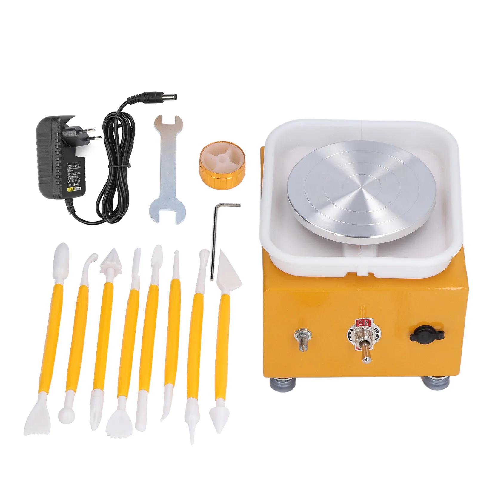 Mini Roda de Cerâmica para Crianças Miniatura de Bacia de Água Ensino Infantil Máquina de Arte Cerâmica Máquina de Desenho de Embriões - Image 1