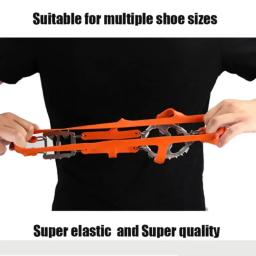 18 dentes escalada crampons para ao ar livre inverno caminhada pesca no gelo sapatos de neve sapatos antiderrapantes capas de sapato de aço manganês - Image 3