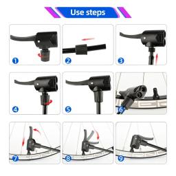 Adaptador de bico para bomba de piso de bicicleta, conversor de cabeça dupla de plástico schrader/presta para mtb, bicicleta de estrada, scooter, inflação de bola - Image 5