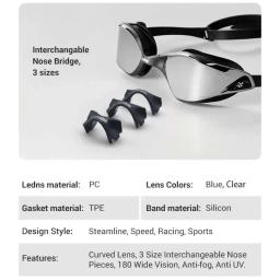 Professional Small Frame competição natação óculos para homens e mulheres, óculos de esportes aquáticos, ajustável corrida óculos, Clearance Sale - Image 2