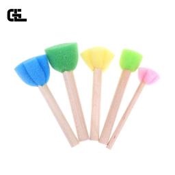 Conjunto de 5 peças para crianças, carimbo esponja, kits de escova, desenho de flores, pintura, brinquedos educativos para crianças - Image 3