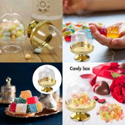 Mini bandeja de exibição de sobremesa, suporte para cupcake, copo de armazenamento, caixa de doces, capa transparente, cálice para casamento, chá de bebê, decoração de casa - Image 3