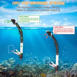 Conjunto de snorkel para adultos, vidro temperado profissional, equipamento de mergulho panorâmico, kit de treinamento de natação - Image 4