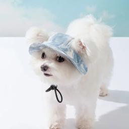 Boné com protetor solar com orifícios para orelhas, chapéu de sol para cães pequenos e médios, caminhada ao ar livre, verão - Image 2