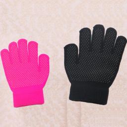 Luvas de patinação infantil, acessórios esportivos no gelo, algodão antiderrapante, quente, elástico, figura infantil, inverno, 1 par - Image 5