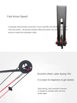 Arco e flecha Composto Hunting Bow, Tiro Pesca, Ao ar livre, Caça, Sports Bow and Arrow, 35 lbs, IBO 130 fps, 25 "Draw Length, 1 Conjunto - Image 3