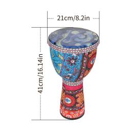 Tambor de mão africano para iniciantes, ultraleve, instrumento de percussão sem ajuste, portátil, PVC, fibra de carbono, tambor de mão, 8 in - Image 6