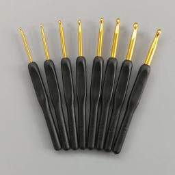 Conjunto de gancho de crochê artesanal, 8 peças, alça macia, ferramenta de costura, agulhas de tricô para casa, liga de alumínio, faça você mesmo, ergonômico, portátil - Image 4