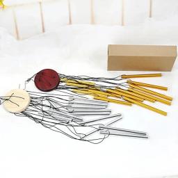 Carrilhão de vento musical, 12 tubos, sinos de vento, decoração, ouro/prata, para sala de estar, quarto, jantar, cafeteria, tubos de sinos de vento - Image 6