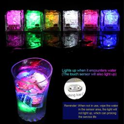 LED Light Cubes De Gelo Para Festa, Copo Luminoso, Lâmpada Da Noite, Bar Decoração, Casamento, 5 PCs - Image 1