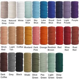 100m longo trançado algodão corda, ideal para têxteis-lar, festa de casamento, cabo de macramé, decoração artesanal, diâmetro 1/2/3mm - Image 6