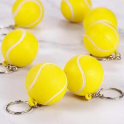 PU couro basquete bola chaveiro, voleibol, golfe, futebol, beisebol, simulação, futebol, pingente, mochila - Image 5