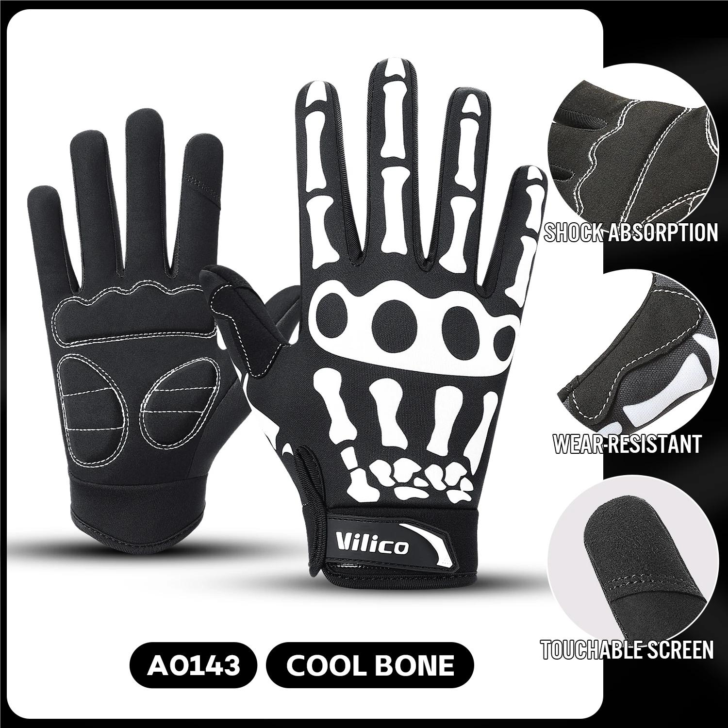 Luvas de equitação bicicletas de estrada absorção de choque anti deslizamento resistente ao desgaste tela de toque esportes luvas de mountain bike presente de halloween - Image 1
