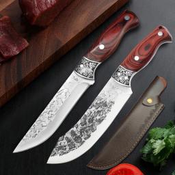 Aço inoxidável forjado Faca de desossagem Cutelo de carne Facas de chef profissional Corte de peixe de carne de porco Acessórios faca de cozinha - Image 5
