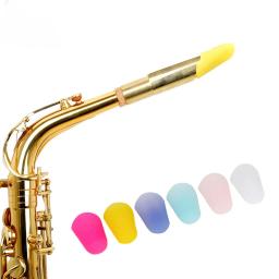 Saxofone Mouthpiece Cap, Silicone Cap, Proteção, Clarinete Colorido, Sax Mouthpiece Cap, Sopros Instrumento Peças e Acessórios - Image 1