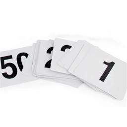 Cartões de número de marcador de mesa de plástico branco 1-100 números de mesa pretos em branco casamento restaurante bar para banquetes ou mesas de pôquer - Image 3