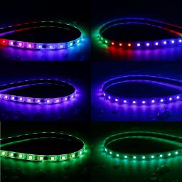 Luzes de tira led ws2811 direcionáveis, 30/48/60/144 pixels/leds/m 5050rgb, tiras de luz coloridas com 28 teclas, controlador de música led 12v - Image 5