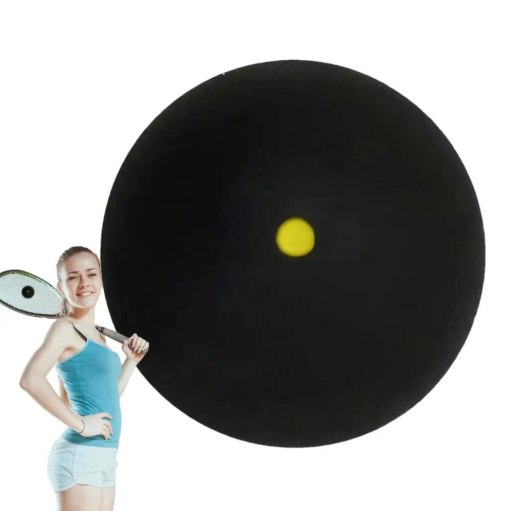 Raquetebol De Borracha Macia, Único Ponto Amarelo, Equipamento Portátil De Squash, Bolas De Raquete, Velocidade lenta, Salto Estável - Image 1