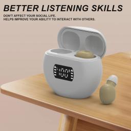 Mais novo aparelho auditivo bluetooth recarregável bte aparelhos auditivos para idosos audifonos amplificador de som para surdez - Image 6