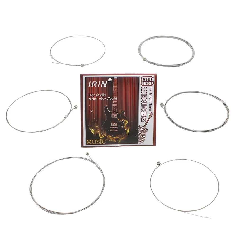 Conjunto de cordas para guitarra elétrica, 6 peças, liga de níquel, prata, embalado em saco interno único, acessório - Image 1