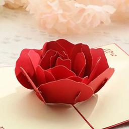 1pc 3d estéreo rosa cartões convite de casamento cartões de bênção presentes de casal rosas românticas amor cartões de felicitações - Image 3