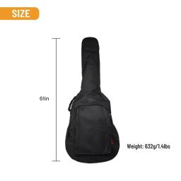 Acolchoado impermeável clássica guitarra saco, estojo, suporte, padrão, tecido Oxford, peças de guitarra, tamanho completo - Image 5