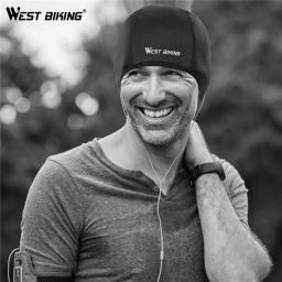WEST BIKING-Boné de ciclismo térmico à prova de vento para homens e mulheres, forro do capacete, chapéu da motocicleta, MTB Headwear, corrida e esqui, inverno - Image 3