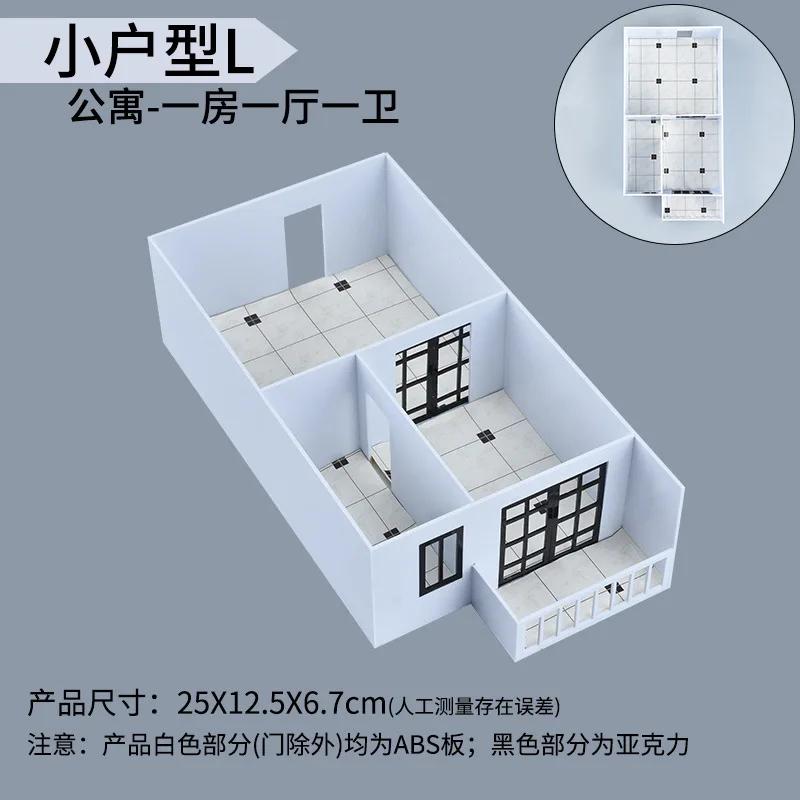 Casa Pré-fabricada Montagem Modelo Kits, Escala Miniatura, Construção Arquitetura, Roombox Mockup Container, Diorama Construção, 1:50 - Image 1