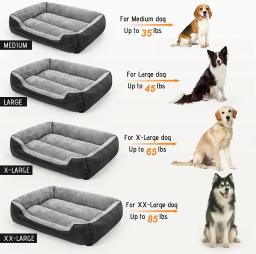 ATUBAN-Cama retangular lavável para animais, colchão confortável, cães de médio e grande porte, gatos - Image 2