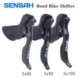 Sensah bicicleta de estrada shifters 2x7 2x8 2x9 2x10 velocidade alavanca do freio 16/18/20 velocidade desviador bicicleta para shimano sora tiagra claris - Image 1
