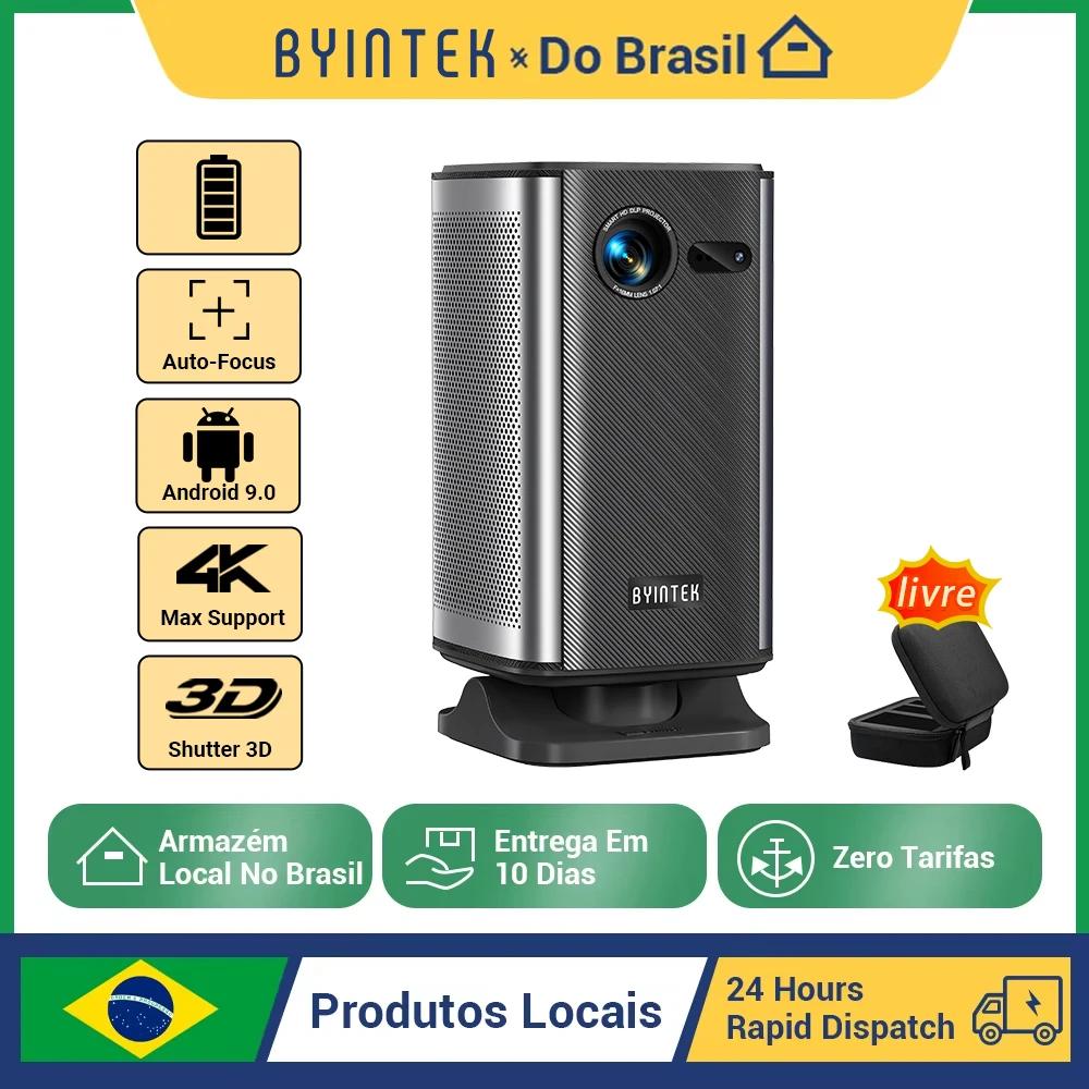 BYINTEK P70X Mini Projetor Portátil com Bateria Embutida 4K Suporte 3D Wifi para Filmes Ao Ar Livre Noite Projetores de Home Theater - Image 1