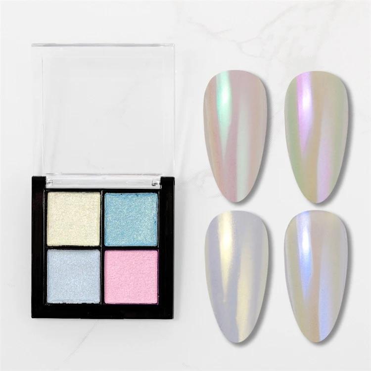 Sólido Espelho Mágico Glitter Nail Art Pó, Holográfica Pigmentos Cromo, Poeira Gel Manicure Acessório, Efeito Espelho, DIY Decoração Unhas - Image 1
