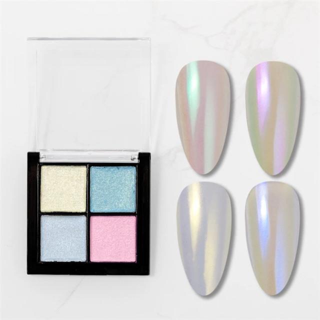 Pó Holográfico para Unhas: Glitter Mágico e Efeito Espelho para Manicure DIY