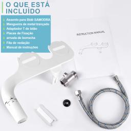 Bidê SAMODRA Ultra-Fino, Bidê Minimalista para Vaso Sanitário com Dupla Bocal (Lavagem Frontal e Traseira) Pressão de Água Ajustável, Attachment de Assento para Vaso Sanitário com Água Fresca, Fácil de Instalar. - Image 6