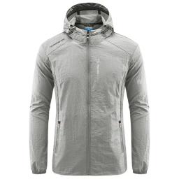 Jaqueta fina com capuz solar para homens, casacos ultraleves, corta-vento ultraleve para caminhadas, pesca, ciclismo, academia, ao ar livre, verão - Image 3