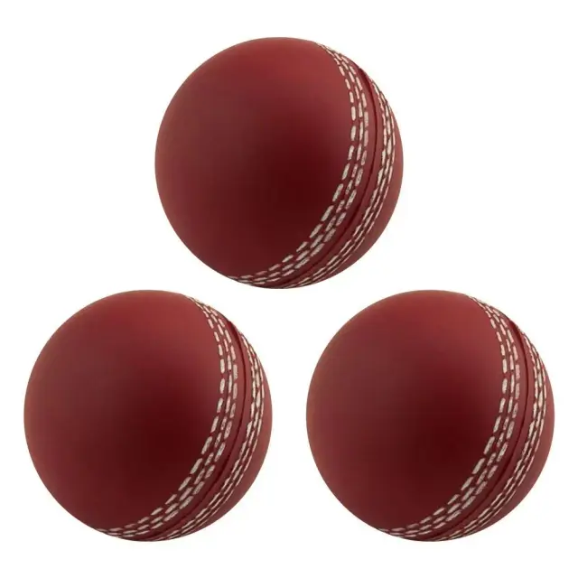 Conjunto de 3 Bolas de Críquete PU para Treinamento: Wind Swinging, Saltando e Spinning, Portátil para Prática de Esportes
