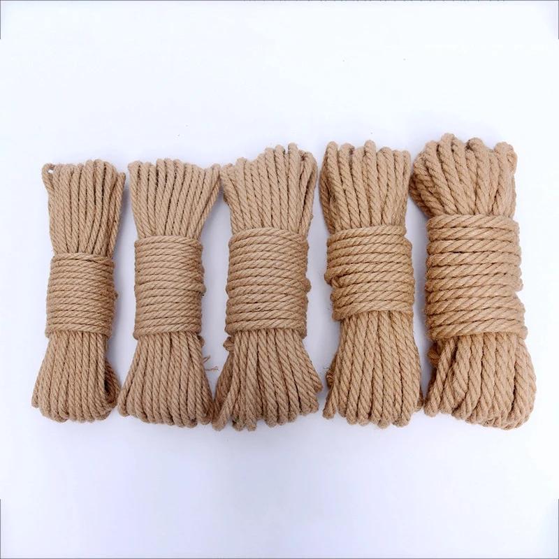 Corda de juta natural de 10m, corda de fio para artesanato diy, decoração de casa, árvore de gato, brinquedo para arranhar, quadro de escalada, cordas de ligação - Image 1
