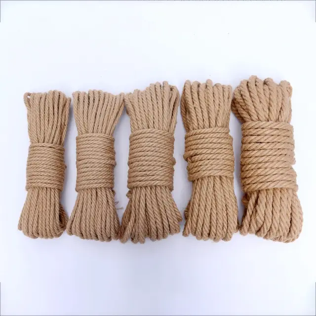 Corda de Juta Natural de 10m para Artesanato DIY e Decoração: Ideal para Gatos, Brinquedos de Arranhar e Projetos Criativos