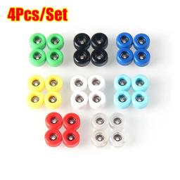 4 pçs nova roda de rolamento profissional pu metal uretano dedo rodas cnc mini dedo skate placa acessório - Image 1