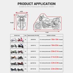 Capa universal para motocicleta, acessórios à prova d'água, protetor solar ao ar livre, chuva para scooter, bicicleta, uv, poeira, capa protetora M-4XL - Image 6