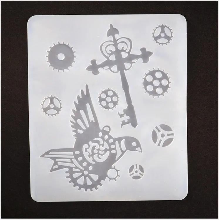 Molde de resina epóxi para jóias, faça você mesmo, engrenagem para pena de pássaro, forma de bússola, decorativo de artesanato - Image 1