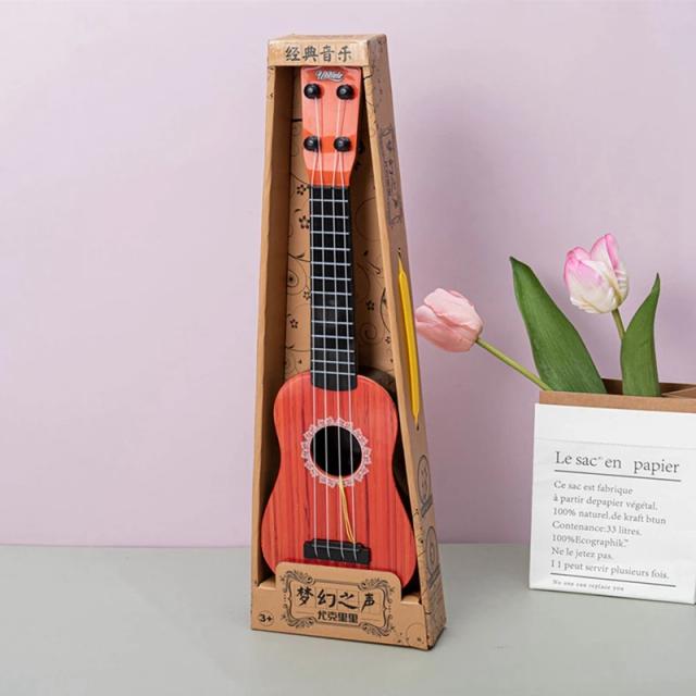 Guitarra Infantil de Brinquedo: Mini Instrumento Musical com Quatro Cordas para Educação e Diversão das Crianças