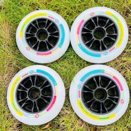 Roda de patins de velocidade inline para pista indoor, bom rebote, boa aderência capacidade pneus PU, alta elástica, 85A, 90mm, 100mm, 110mm - Image 5