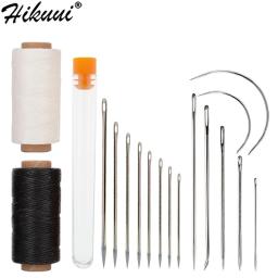 30m 50m/rolo encerado linha conjunto mão estofando agulhas de costura para artesanato de couro costura corda cabo ferramenta kit acessórios - Image 1