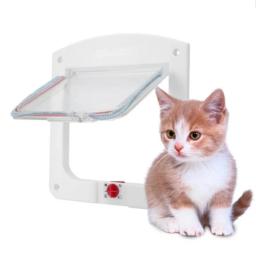 Intempéries Porta Interior Flap para Pet, 4 Way Locking, Cat Flap, Adequado para Janela, Doggie, 4 W, 4 W - Image 1